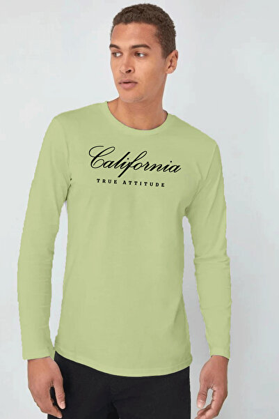 Superlife Men's Long Sleeve California Printed Printed T-Shirt Spr25Ts38