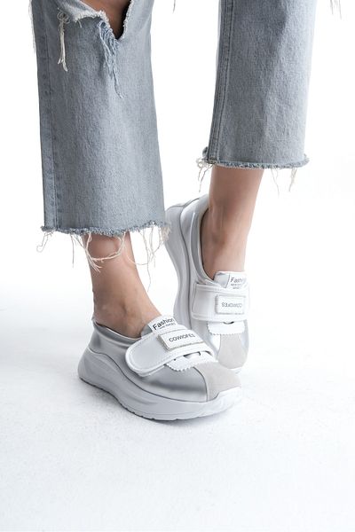 Saks Gardrop Women's Sneaker Lency High-Sole Orthopedic Velcro Sneakers