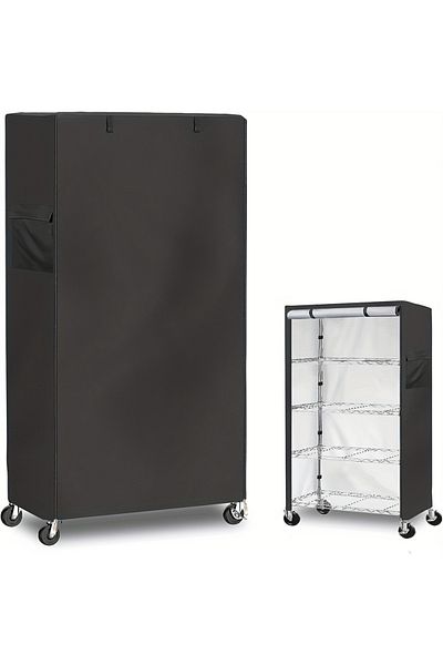Choice 48x18x72inch 600D Waterproof Shelf Cover,Heavy Duty Dustproof Storage Shelving Unit Cover,Durable St