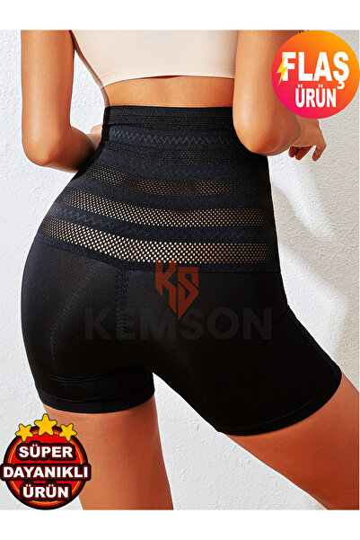 KEMSON Împingeți șoldurile orizontale, pantaloni scurți cu corset cu aripi și reducerea obișnuințelor strânse