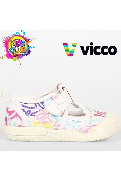 Vicco White Darida Baby and Child Orthopedic First Step Sneakers