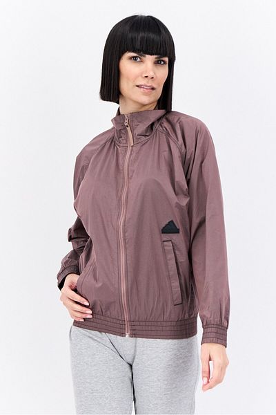 adidas Women Sportswear Fit Long Sleeve Outdoor Jacket, Mauve