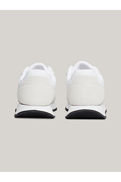 Tommy Hilfiger Erkek Marka Logolu Süet Üst Kısımlı Geri Dönüştürülmüş Polyster Astarlı Kauçuk Tabanl