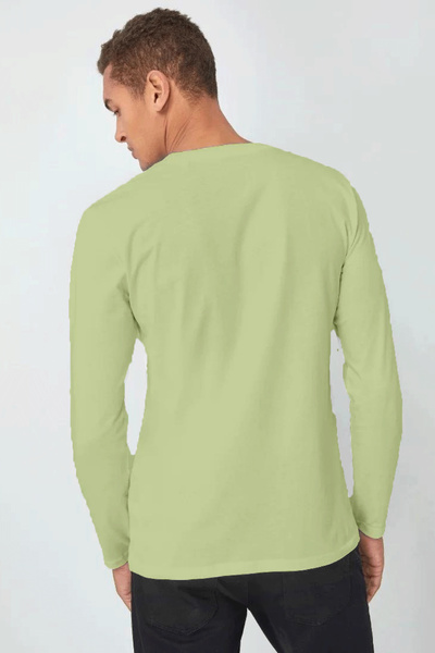 Superlife Men's Long Sleeve Hand Written Brooklyn Printed T-Shirt Spr25Ts39