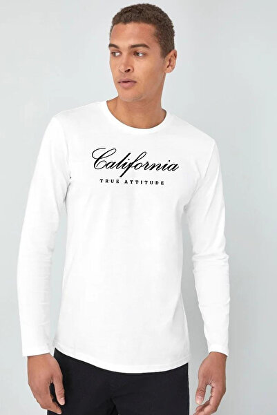 Superlife Ανδρικό μακρυμάνικο μπλουζάκι με στάμπα της Καλιφόρνια SPR25TS38