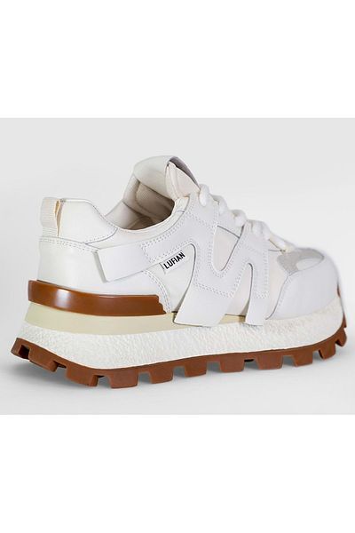 Lufian 121230019 Emily Sneaker Pantofi sport din piele unisex alb