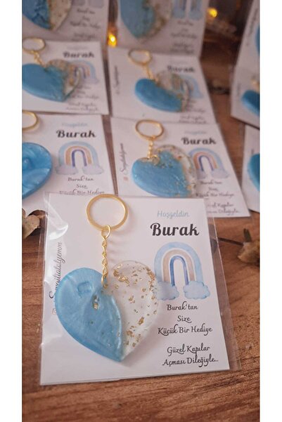 sevgiliatolyemm mutluluk getirmesi dileğiyle GÖKKUŞAĞI-KALPLİ ANAHTARLIK 10 ADET  BABYSHOWER DOĞUM GÜNÜ BEBEK HEDİYELİKLERİ