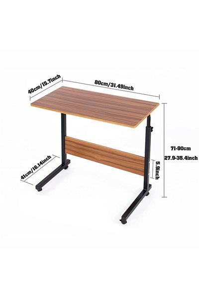 1st Adjustable Movable Laptop Table (40*80cm) - Black