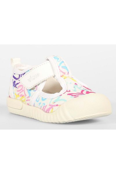 Vicco White Darida Baby and Child Orthopedic First Step Sneakers