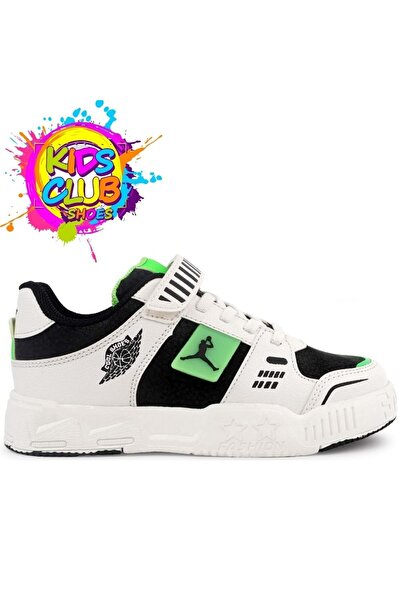 Kids Club Shoes حذاء رياضي عالي الجودة للأطفال باللون الأخضر والأبيض