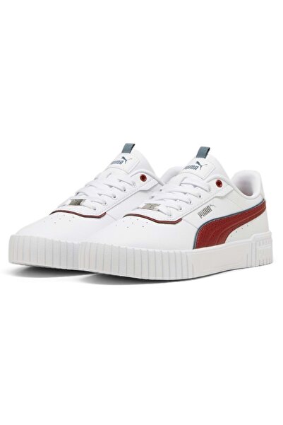 Puma كارينا 2.0 لوكس-بوما أبيض-أحمر مكثف-بوما فضي