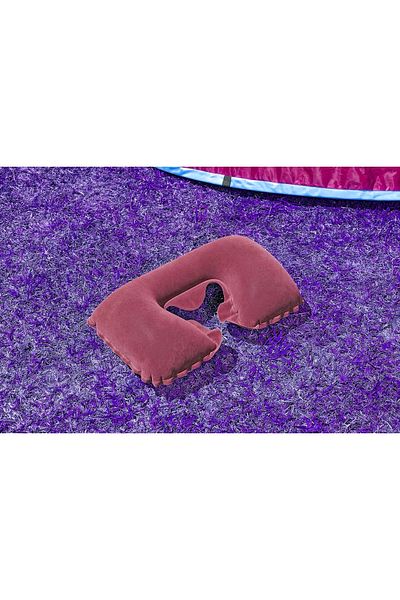 Boldy Orthopedic Inflatable Neck Pillow - Travel and Camping Pillow - Velvet 1 PC