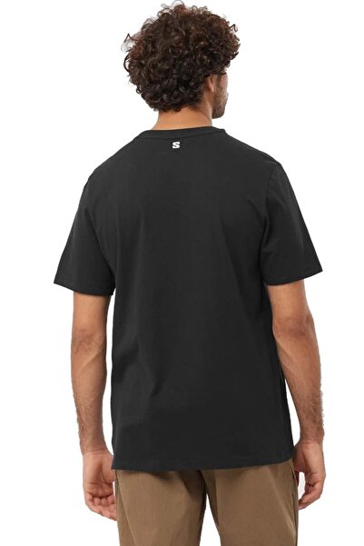 Salomon LC2218800 Running Graphic SS Tee T-Shirt Ανδρικό T-Shirt ΜΑΥΡΟ