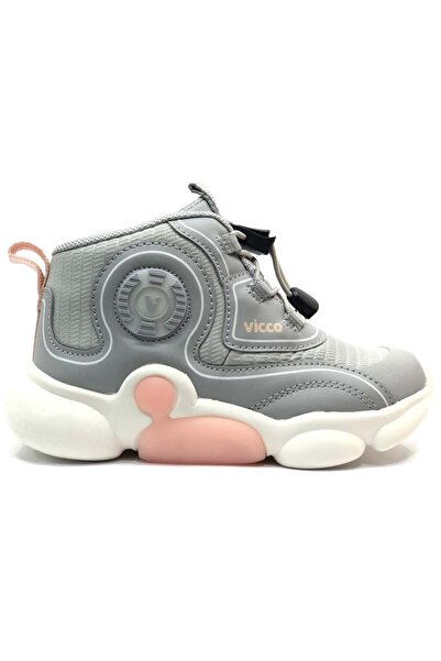 Vicco Vento Phylon Kauçuk Taban Ortopedik Işıklı Çocuk Bot GRİ