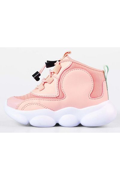 Vicco Vento Phylon Rubber Sole Orthopedic Lighted Children's Boots Powder