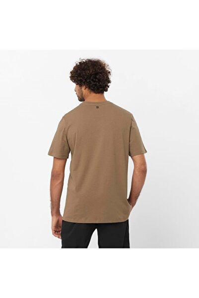 Salomon LC2218800 Running Graphic SS Tee T-Shirt Ανδρικό Τ-Shirt ΚΑΦΕ