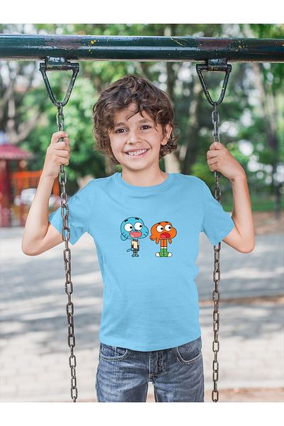New Shine 1 tricou este un cadou pentru achiziții de 6 și mai sus în coș - Tricou cu mânecă scurtă imprimat pentru copii