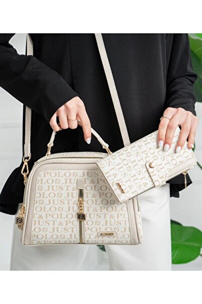 Just Polo حقيبة يد وكتف للنساء من جست بولو مع حزام قابل للتعديل ومحفظة-TYC00E...