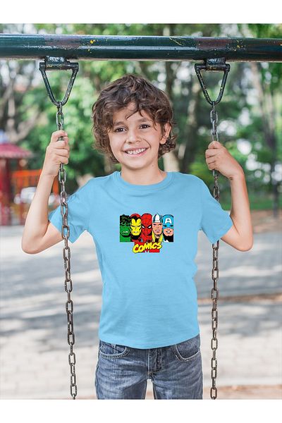 New Shine 1 tricou este un cadou pentru achiziții de 6 și mai sus în coș - Tricou cu mânecă scurtă imprimat pentru copii