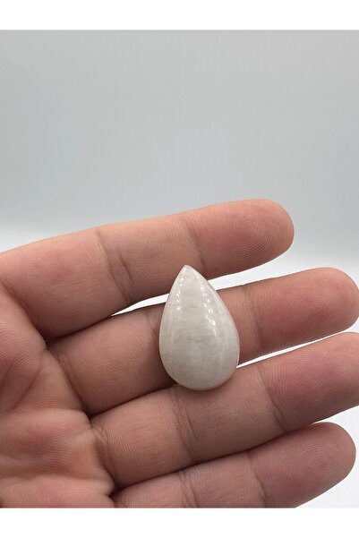 Mariposa Line كابوشون من حجر القمر الطبيعي (لصنع قلادة الخاتم)