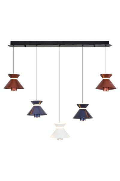 Özcan Aydınlatma Özcan Aydınlatma 2803-5As-28 Mekik 5'Li Sıralı Sarkıt Mixed