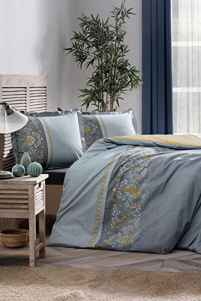 Özdilek Çift Kişilik Ranforce Brodats Nevresim Takımı - Antrasit