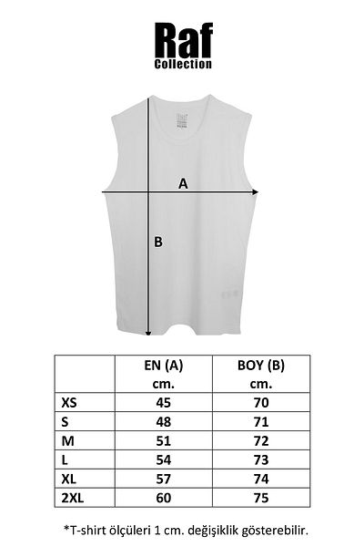 Raf Coll Ανδρικό αμάνικο πλεκτό μπλουζάκι Running Lettering Design Ψηφιακή εκτύπωση 100% βαμβάκι