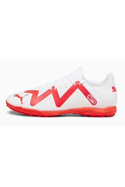 Puma FUTURE PLAY TT PUMA White-Fire Orchid - Astroturf Field Shoes