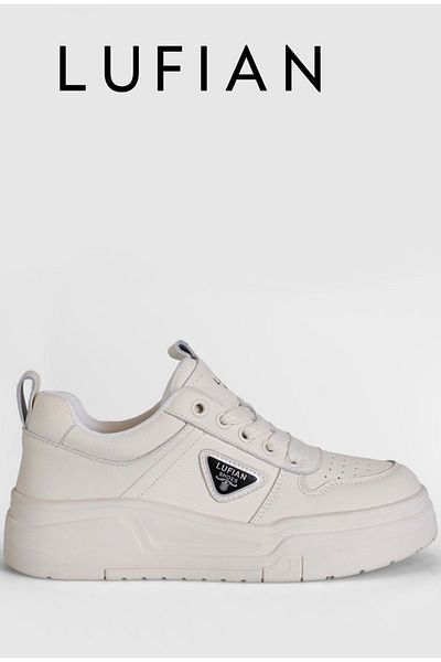 Lufian 122230018   Jennifer Unisex Leather Sneaker - White