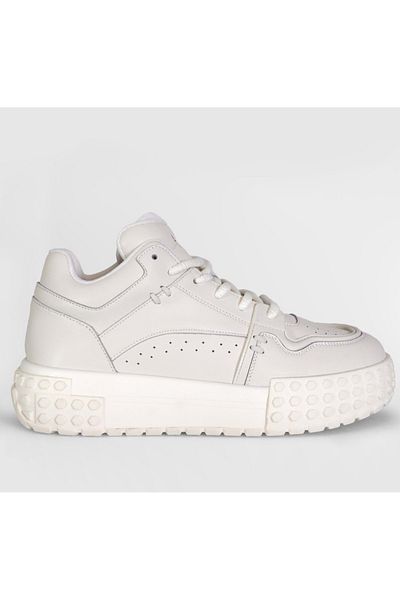 Lufian 112230206   Burton Sneaker - Ανδρικά casual δερμάτινα κλασικά ΛΕΥΚΑ παπούτσια