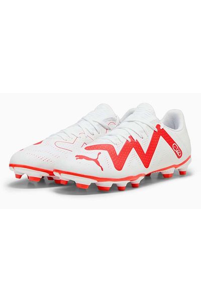 Puma FUTURE PLAY FG/AG - Λευκά & Ροζ Παπούτσια Astroturf Field