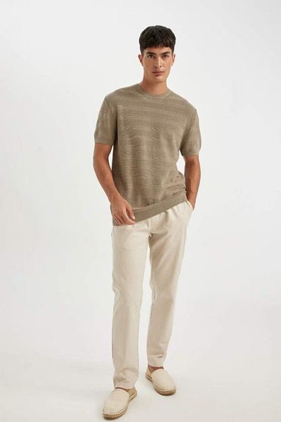 DeFacto Βαμβακερό παντελόνι Jogger - Skinny Leg, Δαντέλα στη μέση, Ελαστική τσέπη 25k 801004729