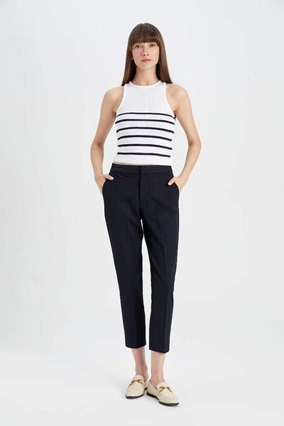 DeFacto Klassische Chino-Hose mit normaler Taille, Basic, gerade Tasche, knöchellang, 25 Karat 801005736