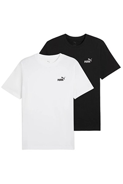 Puma Herren T-Shirt 2er Pack - ESS Small No. 1 Logo Tee , Rundhals, Kurzarm, uni
