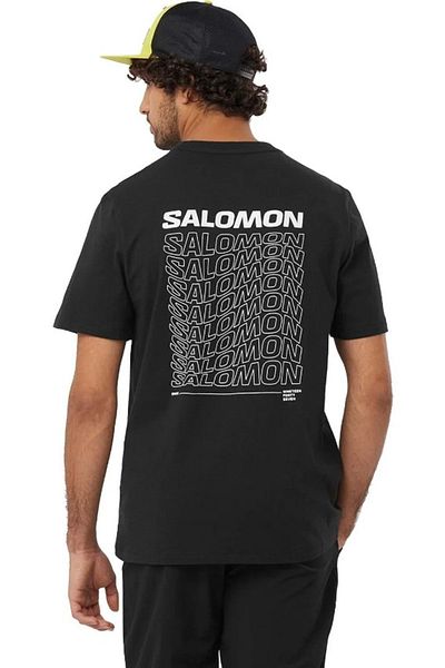Salomon Lc2219 Graphic Perf Ss Tee T-shirt Ανδρικό T-Shirt Μαύρο