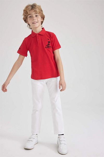 DeFacto Chlapecké kalhoty s rovnými nohama bílé Gabardine Basic X4224a624sm