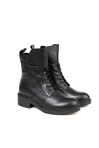 Greyder 30960 Zn Δερμάτινα Μοντέρνα Γυναικεία Μποτάκια ΜΑΥΡΑ