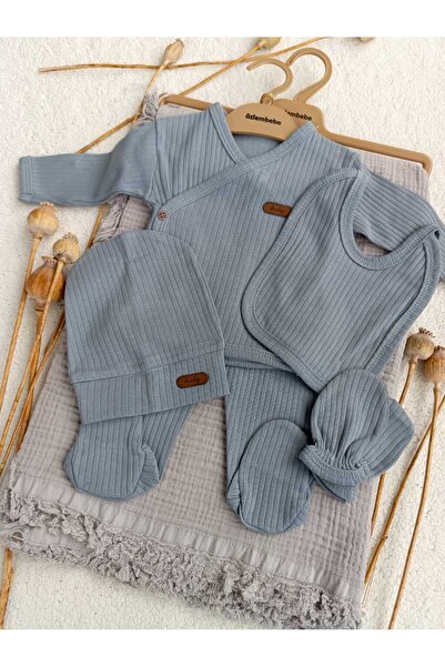 Modomood BEBEK YENİ DOĞAN  4 KAT MÜSLİN BATTANİYELİ 6 PARÇA HASTANE ÇIKIŞI ZI...