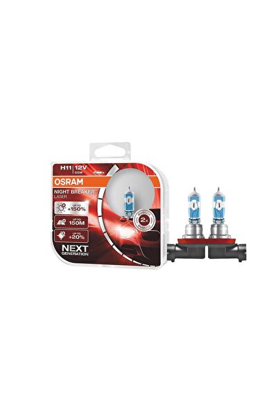 Osram 12V AMPUL 55W H11 %150 FAZLA PARLAK IŞIK %20 BEYAZ IŞIK NL İKİLİ KUTU O...