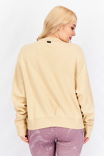 Puma Women Sportswear Fit Long Sleeve Training Plain Sweatshirt, Beige
