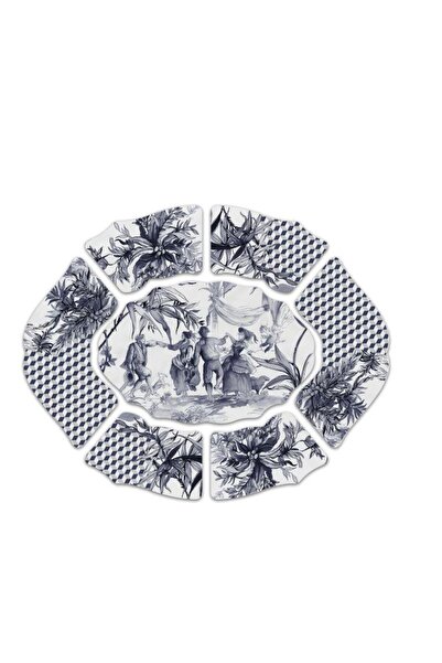 Baci Milano Versailles 7 Parça Melamin Meze Kasesi 60x50 Cm Mavi 000001000160...