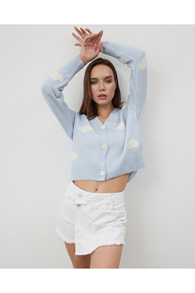 Erşan Giyim Худі з хмаровим візерунком, синій