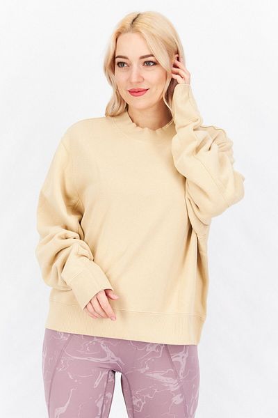 Puma Women Sportswear Fit Long Sleeve Training Plain Sweatshirt, Beige