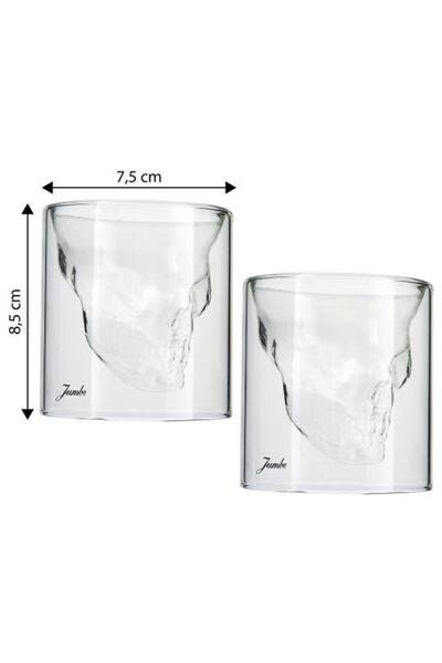 Jumbo Glory Double Wall 2'li Çift Cidarlı Skull Bardak 150 ml 500.01.01.6779