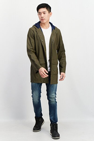 Aigle Men Plain Wind Breaker Jacket, Olive