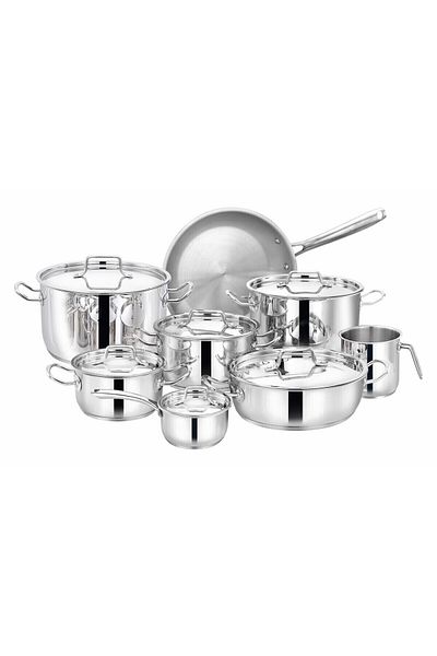 Bohara Indian Stainless Steel 14 Piece Cookware Set 16, 18 , 22 , 24 , 26*10 , 28*17 ,14*14 , 24