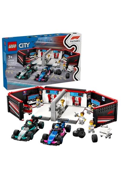 LEGO ® City F1® Garage & Mercedes-AMG & Alpine Cars Toy Playset 60444