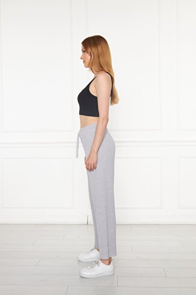 Oyga Γυναικεία γκρι κοτλέ παντελόνια & αθλητικές φόρμες, casual Home Wear Πυτζάμες