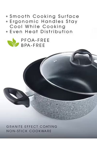 Trust Pro Aluminum Non Stick Cookware Set of 10 Pcs Gray KR67