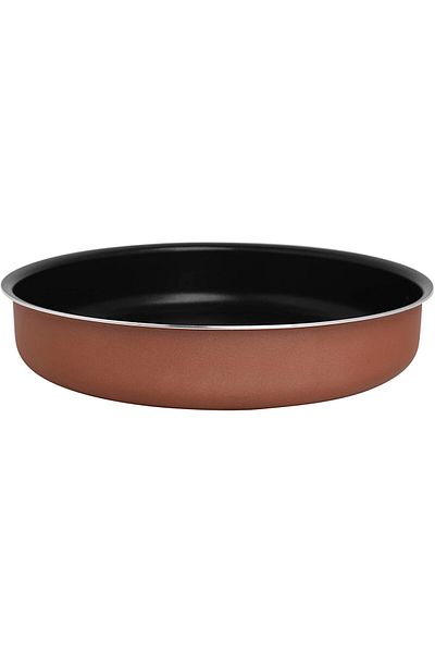 Trust Pro Aluminium Round Oven / Baking Tray with Non Stick Coating, 34 cm, Brown / Black ( BR016 )